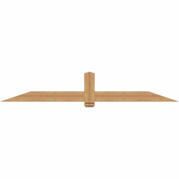 Ekena Millwork Eugene Smooth Timber Gable Bracket, Western Red Cedar, 96"W x 16"H x 1 1/2"D x 5 1/2"F, 4/12 Pitch GBW096X16X0206EUG00SWR - main
